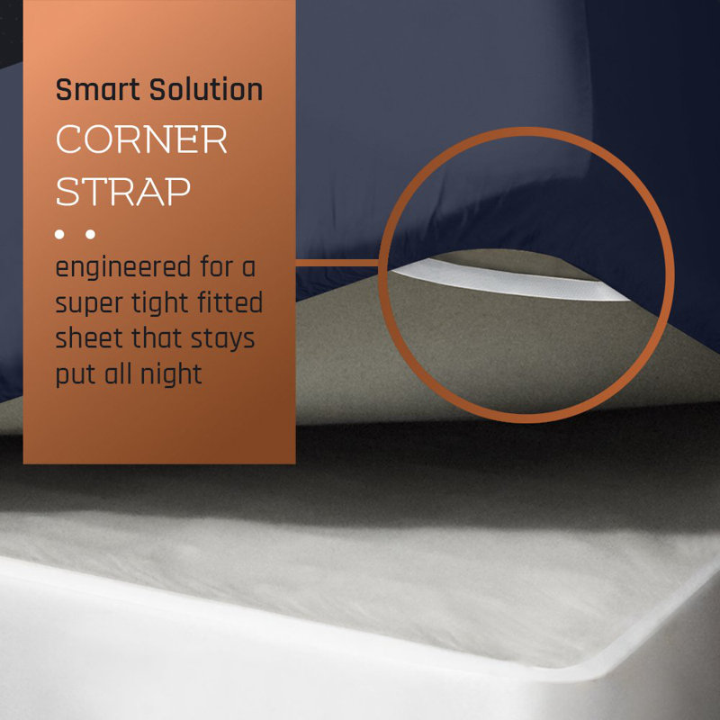 Empyrean Bedding Extra Deep Pocket Solid Fitted Sheet, Silver, Split King Fitted Sheet