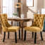 Paire de chaises de salle à manger en velours, 2, doré, Sw2001gl - Style Mid-Century moderne pour un look doré recouvert de capitonnage, rehausse votre pièce-1711290730-1711290732