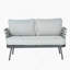 Causeuse et table en acier, gris-91883066