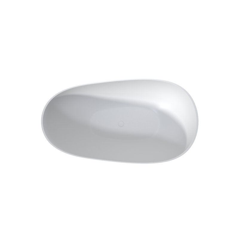 59" Premium Solid Surface Deep Soaking Bathtub