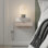  - Small Floating Nightstand White Finish With Drawer, Solid Wood Wall Drawer