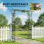 180cm W x 40cm D Steel, Polyethylene Plastic, Plastic Arbour in Black