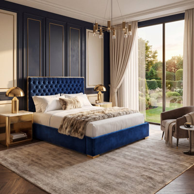 Filton Upholstered Metal Bed
