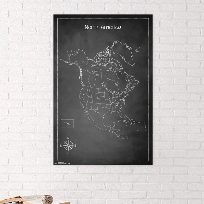 Carte à craie-impression sur papier amérique du nord Escobedo