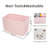  3-Piece Cotton Rope Storage Basket Set, Rectangular Woven Shelf Bins with Handles-1357065850