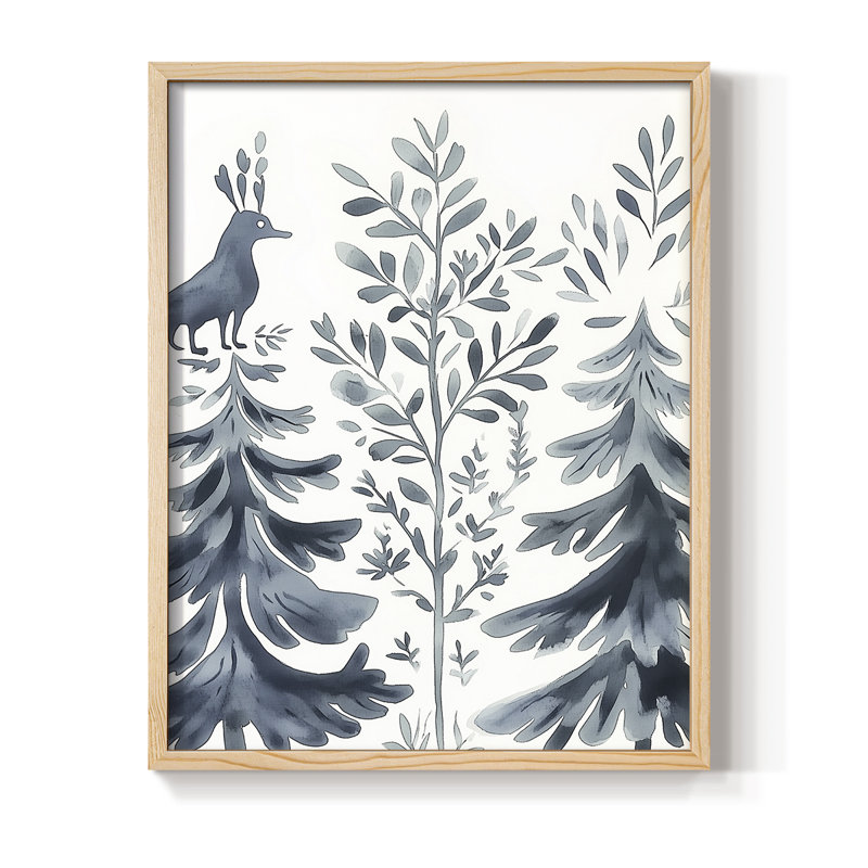 «Christmas Holiday», art encadré CECXXII, bois massif, H 11 po x l 9 po, Naturel