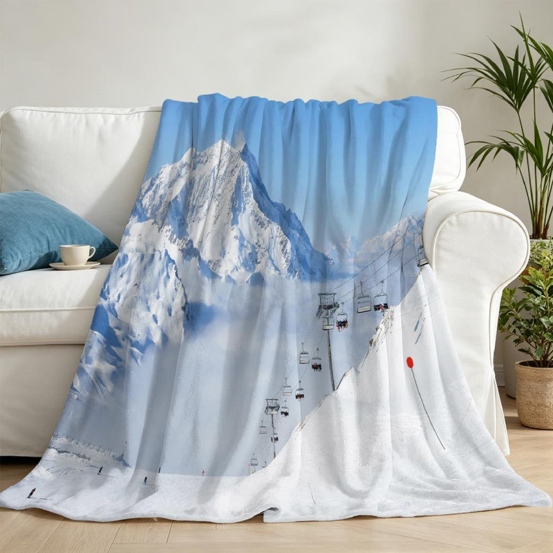 Jeté en molleton bleu ultra doux, Throw 50" x 60"