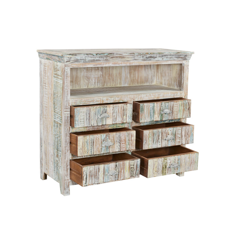 Eggleton 6-drawer Solid Wood Media Chest