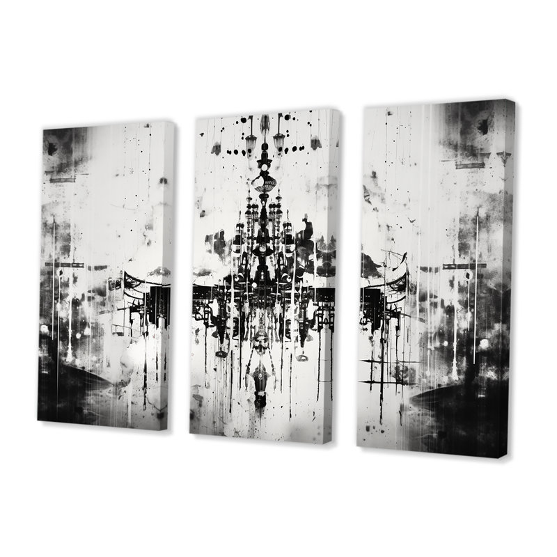 Reneau - Ensemble d'art mural lustre Glam, H 28 po x l 36 po x P 1 po, Toile tendue