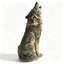 Statue de loup hurlant réaliste en résine de 75,5 cm (29,72 pouces) pour jardin