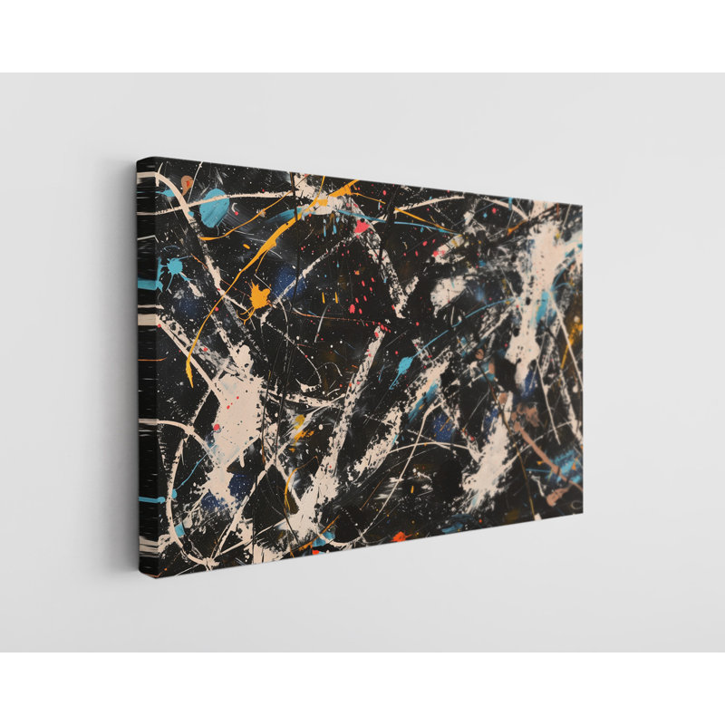 "Abstract Paint Splash", impression d'art mural moderne pour la maison et le bureau, H 16 po x l 24 po
