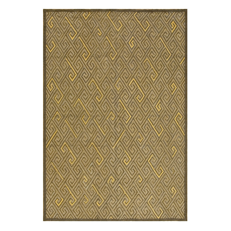 Hand Hooked Wool Geometric Area Rug