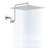 12" Square Showerhead With Adjustable Extension Arm - Stainless Steel, Low Maintenance, Bathroom Accessory Upgrade Strong Steel Construction, Low- Area Compatible,