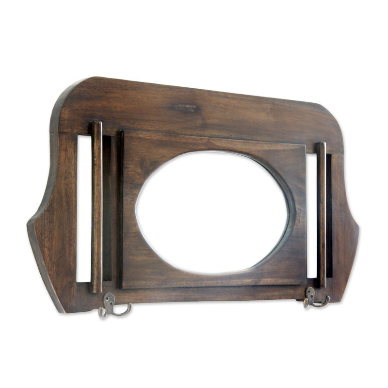 Miroir mural en bois contemporain fabriqué main Derk
