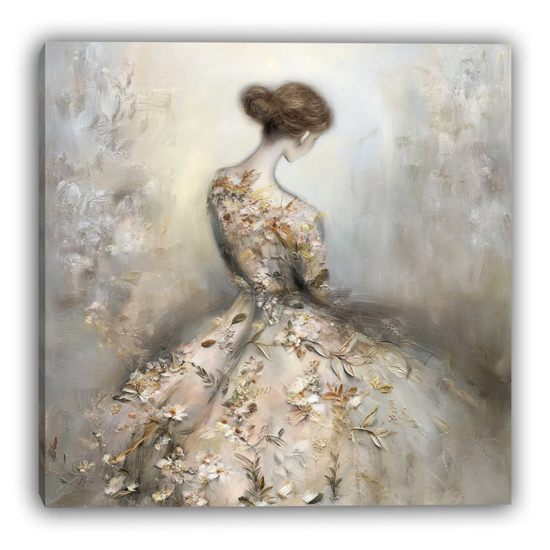 Art floral sur toile tendue, L 12 po x H 12 po x P 1 po
