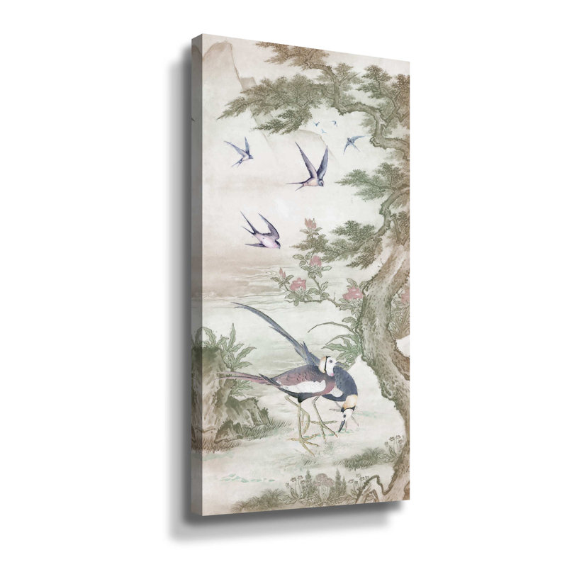 Chinoiserie, One - Peinture sur toile, H 12 po x l 6 po x P 2 po, Toile tendue