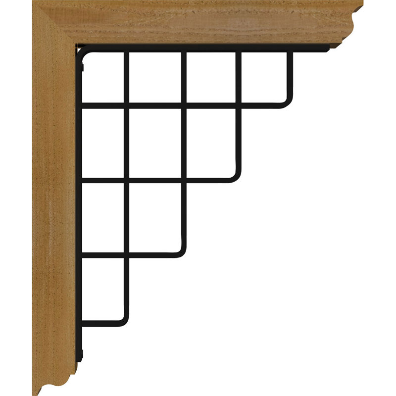 Support de fer traditionnel 4 po Diane, H 23 po x P 20 po, Cèdre rouge de l'Ouest l 3 1/2 po x T 4 po (lisse