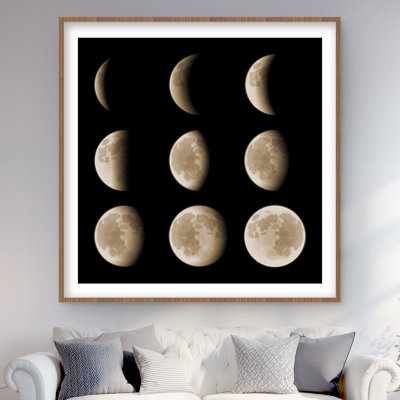 Eclipse in Nine Phases - Framed Matted Print for Home Decor