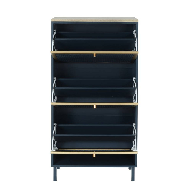 3 Door Shoe Rack (Blue-gray)