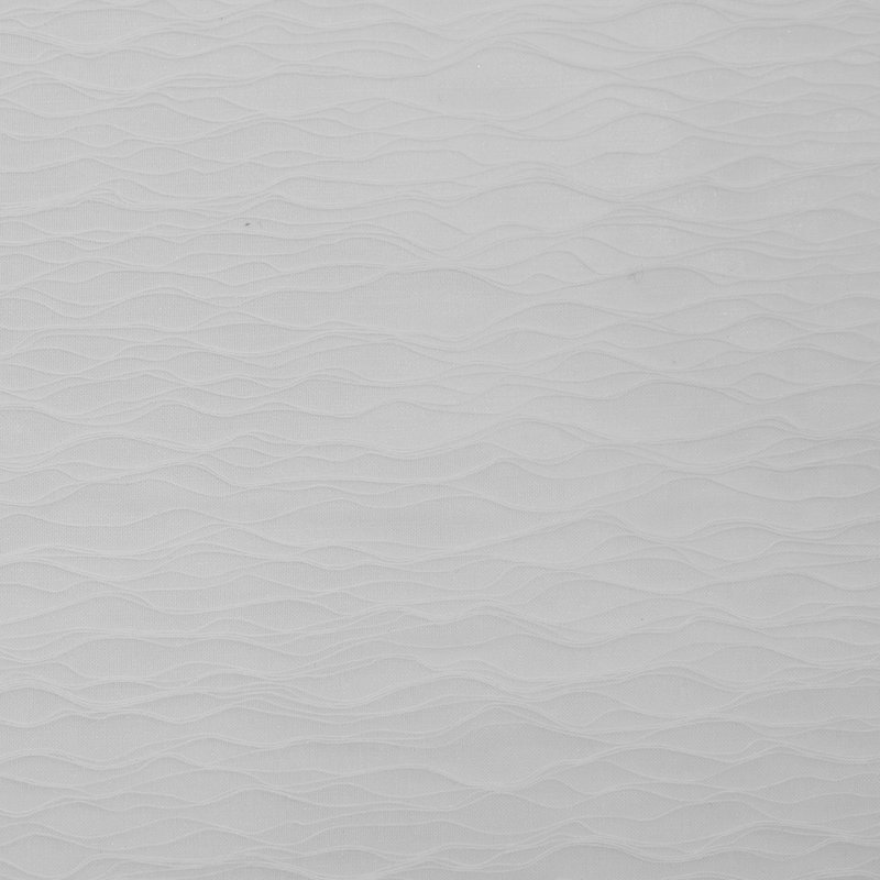 Abat-jour ondulé contemporain, L 77 po x L 48 po, Blanc