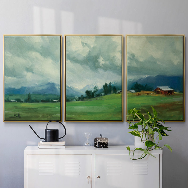 Wallowa Valley, 3 pièces, H 24 po x l 48 po, Or