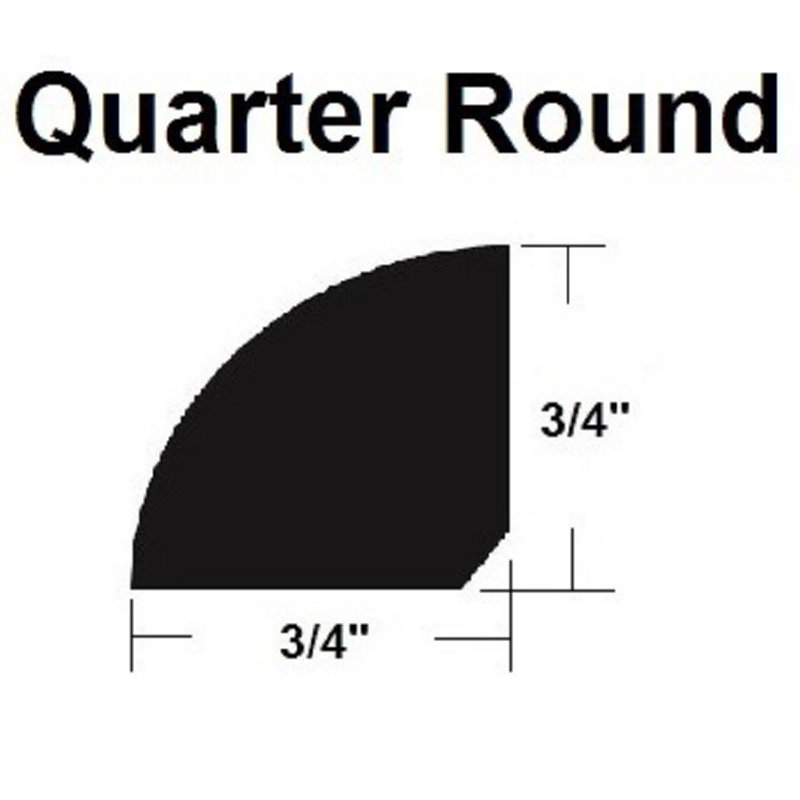 Carbonized Bamboo Quarter Round Trim for Kitchen, 72 Inches