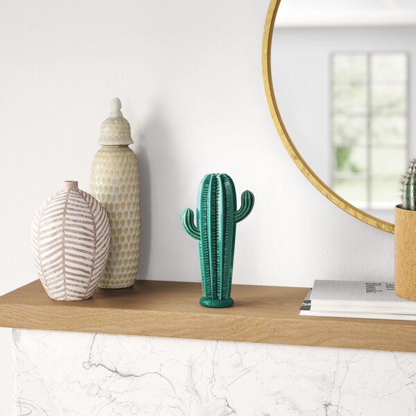 Cactus ceramica h.cm.14 x5.5x10 35993 ve