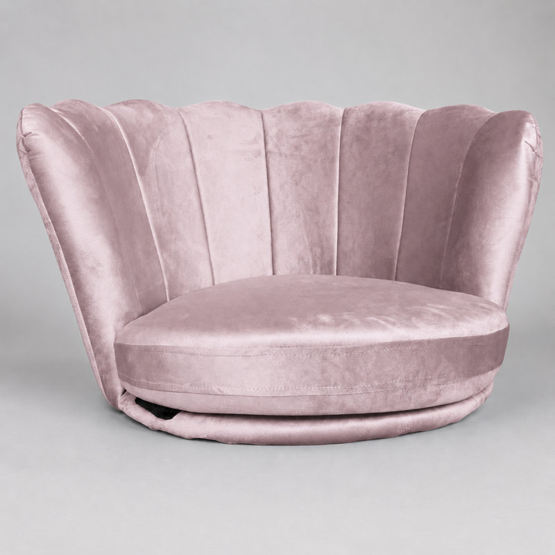 Octavius Velvet Barrel Chair, Pink
