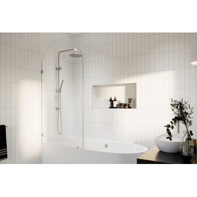 Venus Frameless Arched Fixed Bath Panel