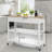 White Multi-Functional Kitchen Island Trolley With Large Countertop, Storage Cabinets, Drawers, And Open Shelves. Comes With A Towel Rack. Suitable For Kitchens And Dining Rooms; Movable.-471328542