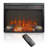 23 Inch Electric Fireplace Insert, Ultra Thin Heater With Log Set & Realistic Flame, Remote Control With Timer, Overheating Protection-142554845