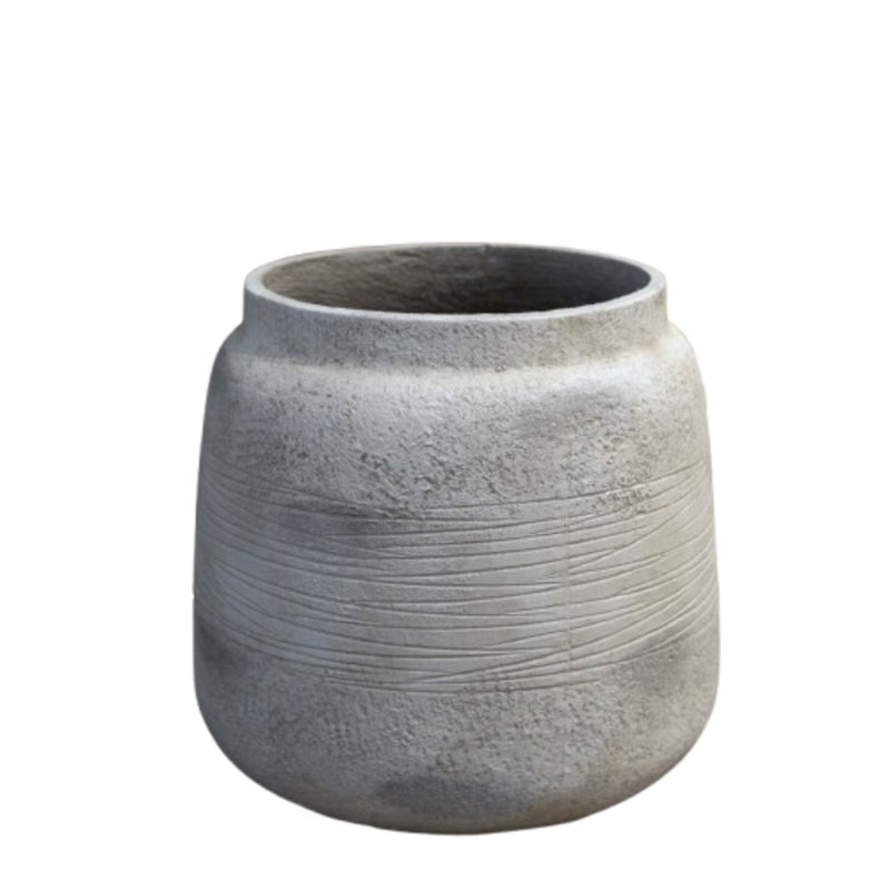 Cement Flower Pot White