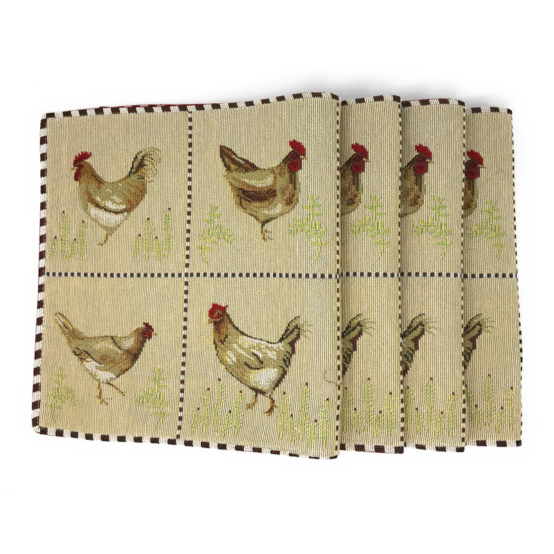 Gianni Farmhouse Chickens Tapestry Placemat
