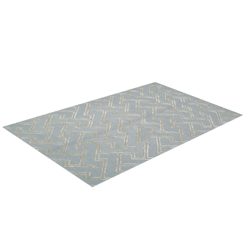 Stapple Geometric Hand Woven Area Rug, Rectangle 122 x 183cm
