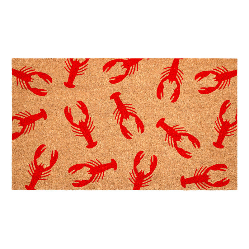 Paillasson homard 57A4B6ada35845, L 24 po x L 36 po