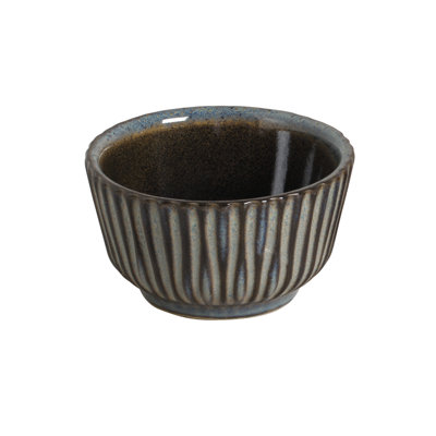 Titanium Linhas Ramekin 5.75 Oz Ceramic Stoneware - Microwave, Oven, and Dishwasher Safe, by Porto Brasil