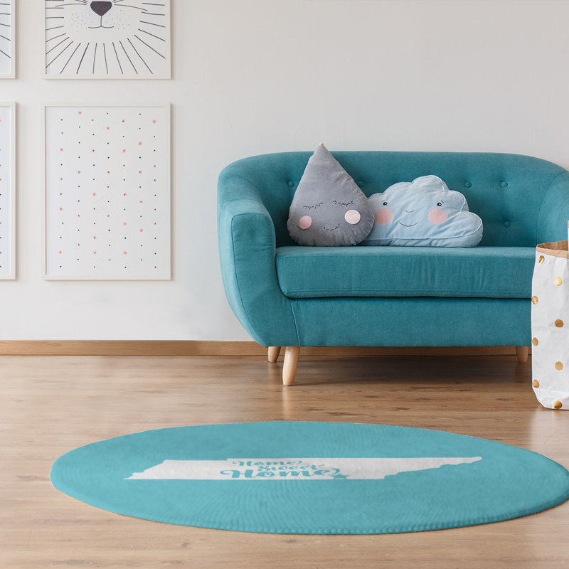 Tapis en poly-chenille chattanooga à la maison, Rond 5 pi