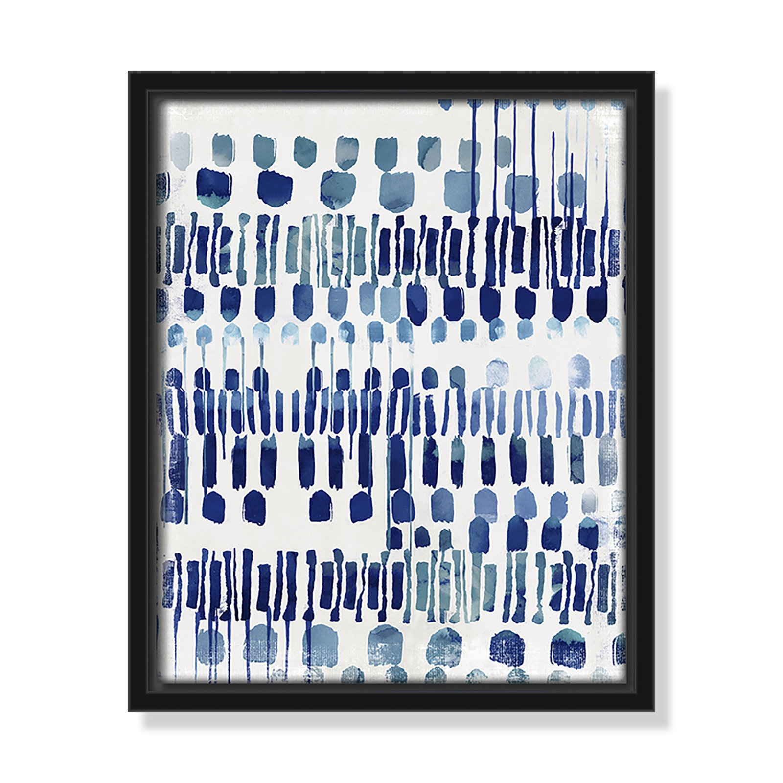 Fynn "Continuously I" Painting by Eva Watts, No Matte, 11.5" H x 9.5" W x 2" D, Black Framed Canvas