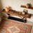2-Tier Console Table Entryway Table with Half Moon Frame-1968985421