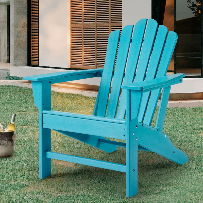 Chaise Adirondack d'extérieur, gris ardoise, Bleu
