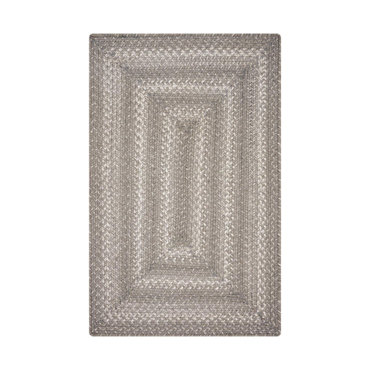 Dailee Braided Jute Non-Shedding Gray Rug