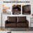 Bernardston 56.7'' Faux Leather Loveseat-100774341