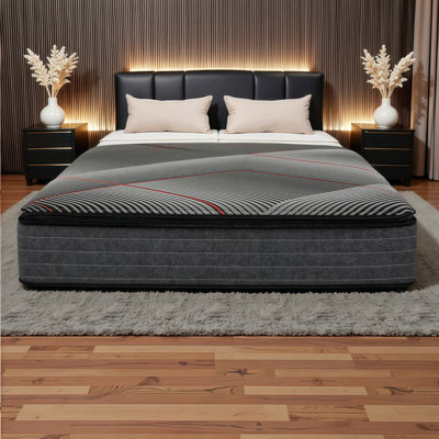 13 Inch Cooling Gel Hybrid Mattress with Pillow Top & Pocket Coils for Motion Isolation | Queen, King, Cal King