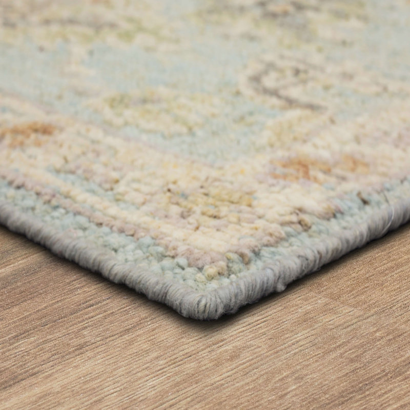 Coventry Hand Knotted Wool Ornamental Area Rug in Blue, Rectangle 6' x 9'