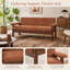 Canapé minimaliste à deux places en chenille - Sofa moderne capitonné avec accoudoirs rembourrés et coussin d'assise amovible-1463061068