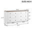 Commode et commode blanches avec tiroirs avec espace profond, armoire de rangement en bois pour le salon, le couloir, le bureau, blanc