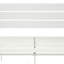 Grand lit contemporain en métal blanc avec cadre durable et tête de lit élégante pour les chambres modernes