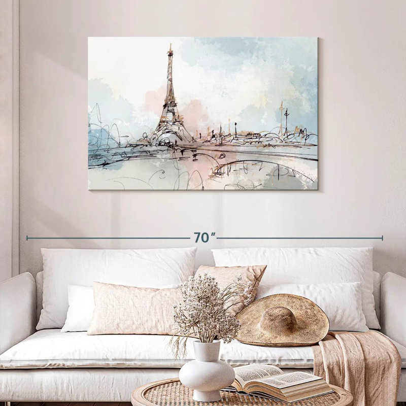 Blushing Paris, 30" H x 45" W