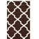 Tapis brun foncé / ivoire en laine Carolene