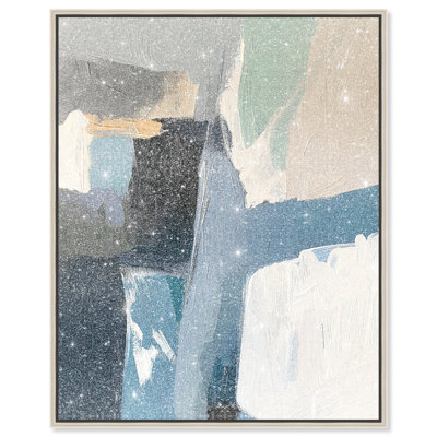 Ashen Tide Canvas Abstract Print by Oliver Gal, Black Frame, 16 x 20